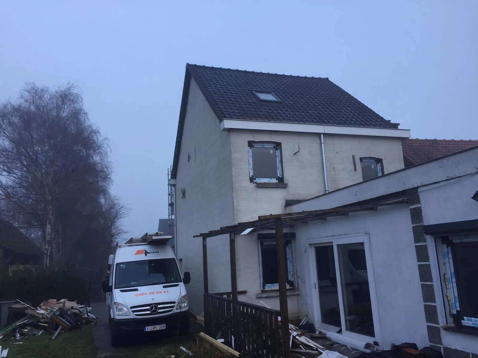 Daksanering op residentieel woonhuis